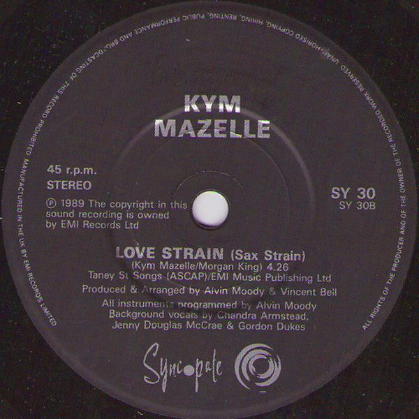 Kym Mazelle : Love Strain (7", Single, Pos)