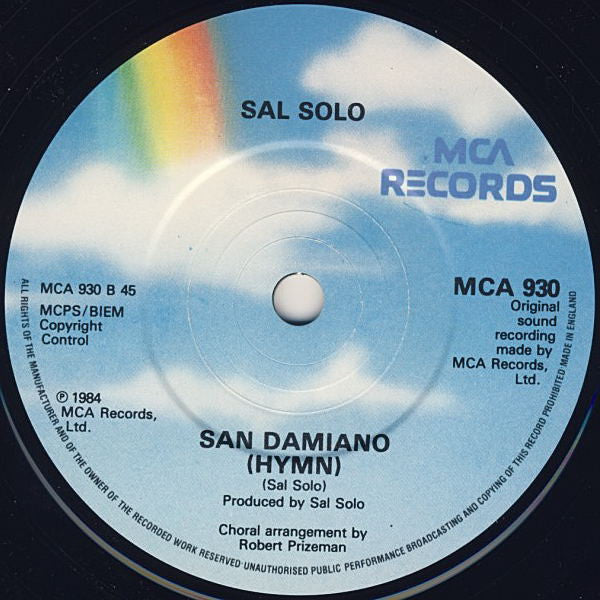 Sal Solo : San Damiano (Heart And Soul) (7", Single, Pap)