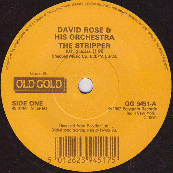 David Rose & His Orchestra / Ella Fitzgerald : The Stripper / Ev'ry Time We Say Goodbye (7", Single)