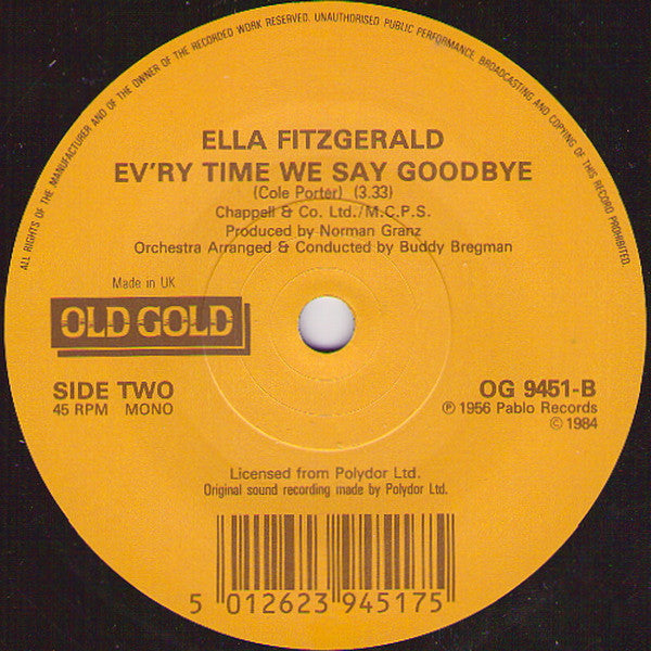 David Rose & His Orchestra / Ella Fitzgerald : The Stripper / Ev'ry Time We Say Goodbye (7", Single)