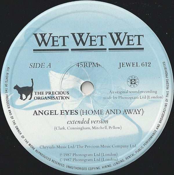 Wet Wet Wet : Angel Eyes (Home And Away) (12", Single)