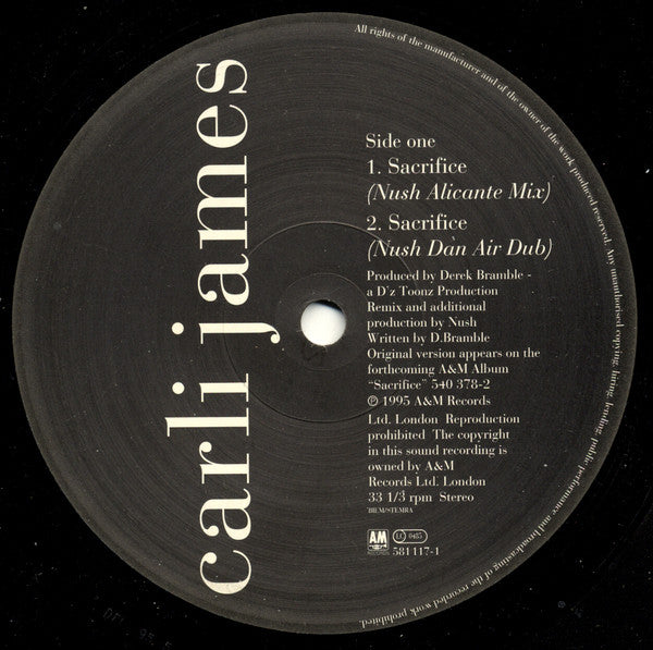 Carli James : Sacrifice (12", Ltd)