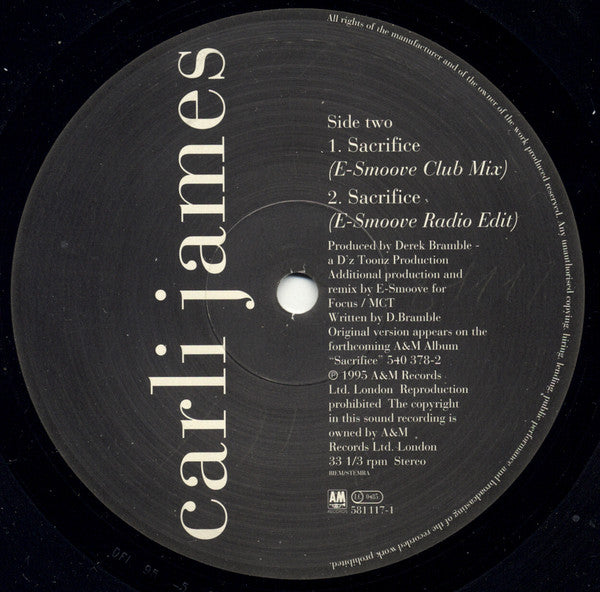 Carli James : Sacrifice (12", Ltd)