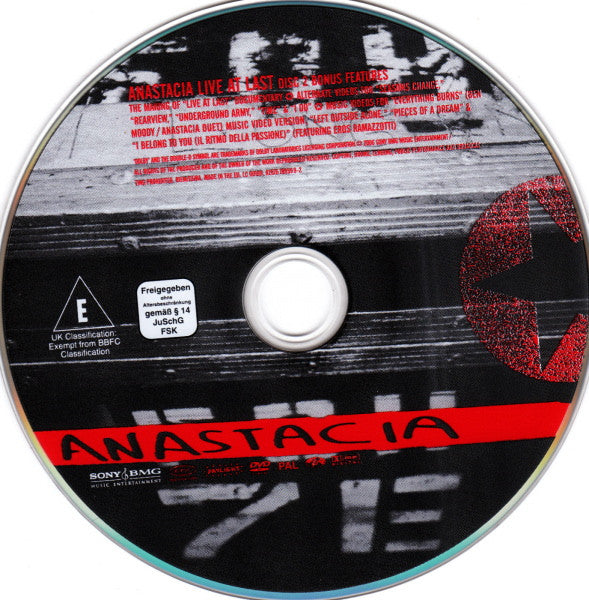Anastacia : Live At Last (2xDVD-V, Copy Prot., PAL, RC )