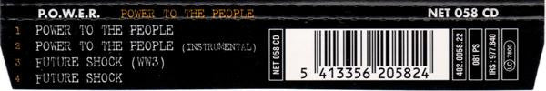 P.O.W.E.R. : Power To The People (CD, Single)