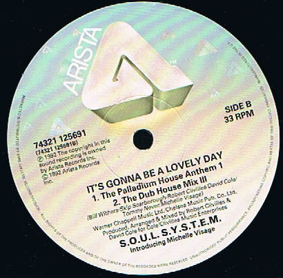 The S.O.U.L. S.Y.S.T.E.M. Introducing Michelle Visage : It's Gonna Be A Lovely Day (12", Single)