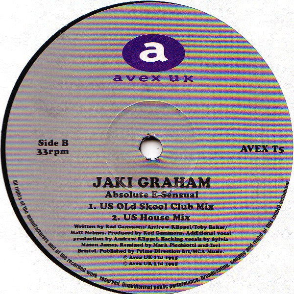 Jaki Graham : Absolute E-Sensual (12")