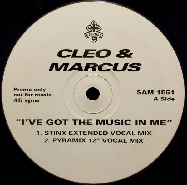 Cleo & Marcus : I've Got The Music In Me (12", Promo)