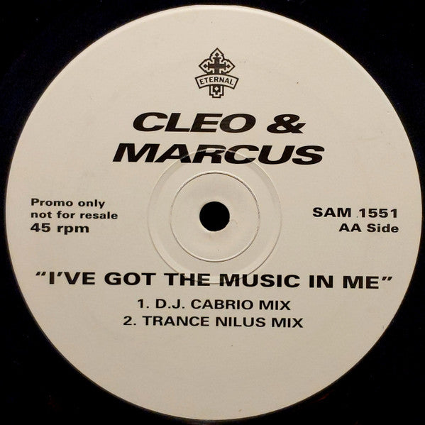 Cleo & Marcus : I've Got The Music In Me (12", Promo)