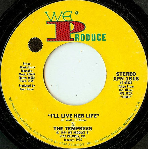 The Temprees : Come And Get Your Love / I'll Live Her Life (7")