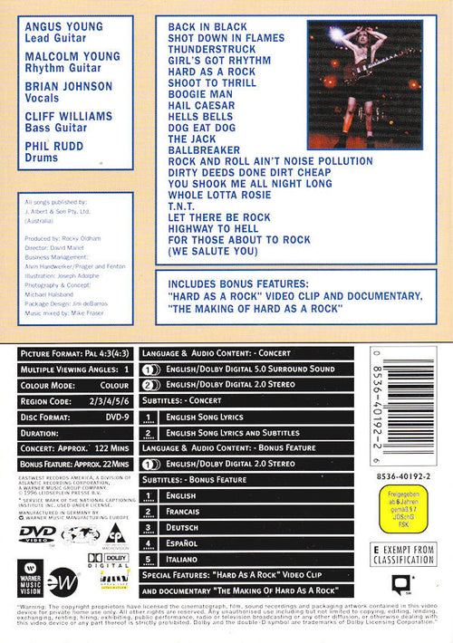 AC/DC : No Bull (Live - Plaza De Toros, Madrid) (DVD-V, Copy Prot., Multichannel, PAL, Dol)