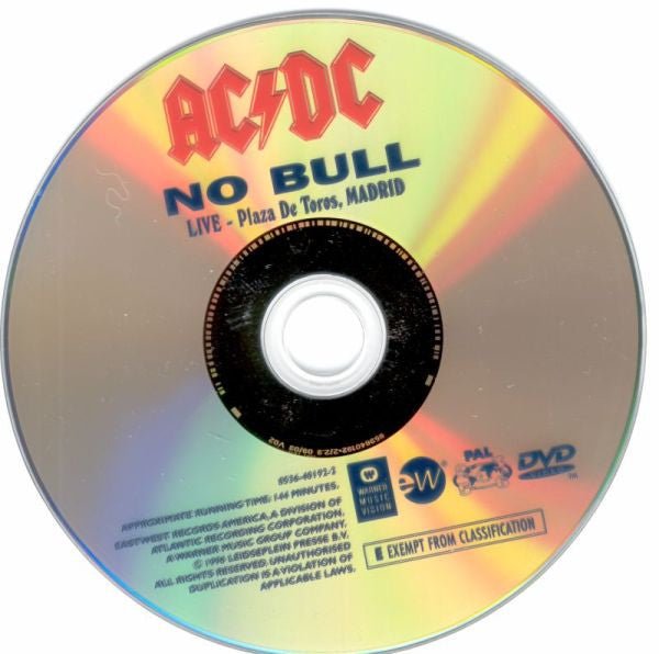 AC/DC : No Bull (Live - Plaza De Toros, Madrid) (DVD-V, Copy Prot., Multichannel, PAL, Dol)