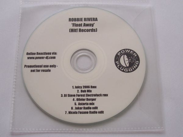 Robbie Rivera : Float Away (CDr, Maxi, Promo)