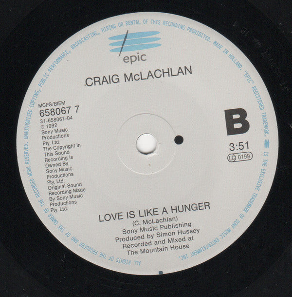 Craig McLachlan : One Reason Why (7", Gat)