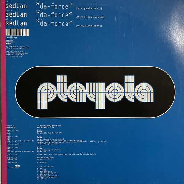 Bedlam : Da-Force (12")