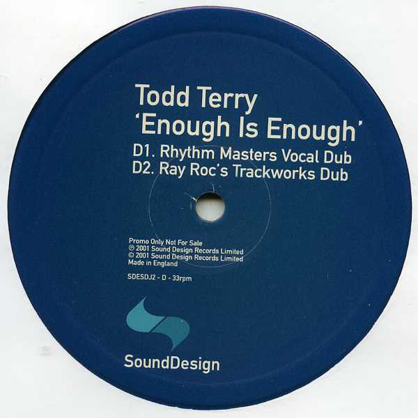 Todd Terry : Raining / Enough Is Enough (2x12", Promo)