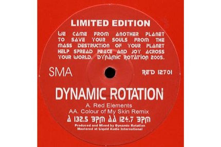 Dynamic Rotation : Red Elements / Color Of My Skin (Remix) (12", Ltd)