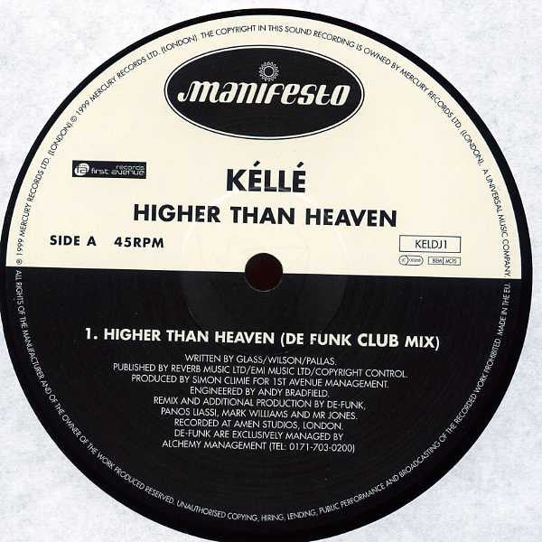 Kéllé Bryan : Higher Than Heaven (12", Promo)