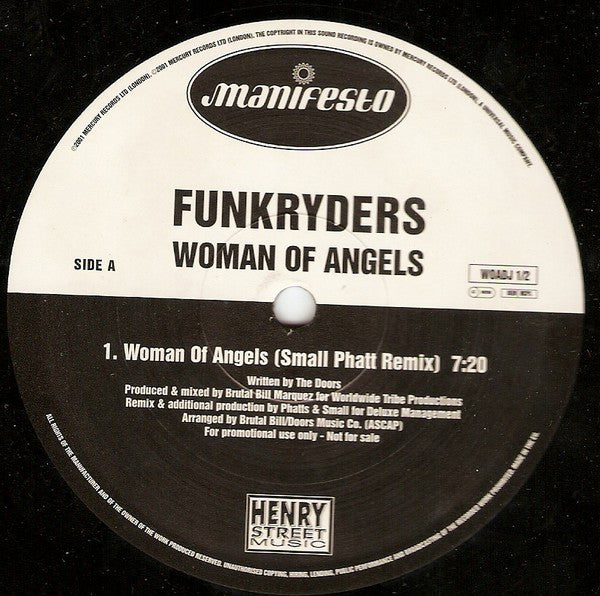 Funkryders : Woman Of Angels (2x12", Promo)