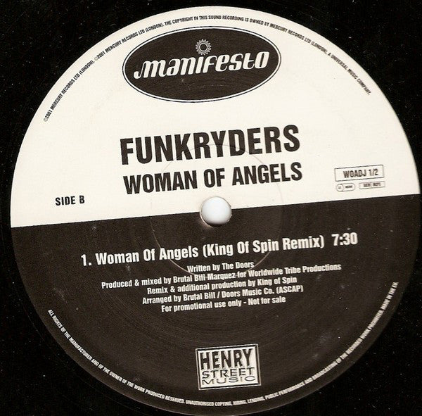 Funkryders : Woman Of Angels (2x12", Promo)