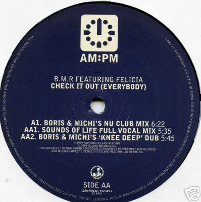 BMR Featuring Felicia Uwaje : Check It Out (Everybody) (12", Dua)