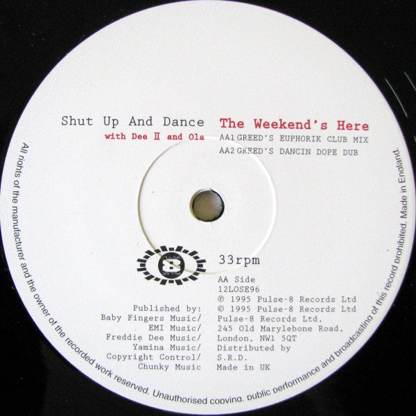 Shut Up & Dance : The Weekend's Here (12", Single)