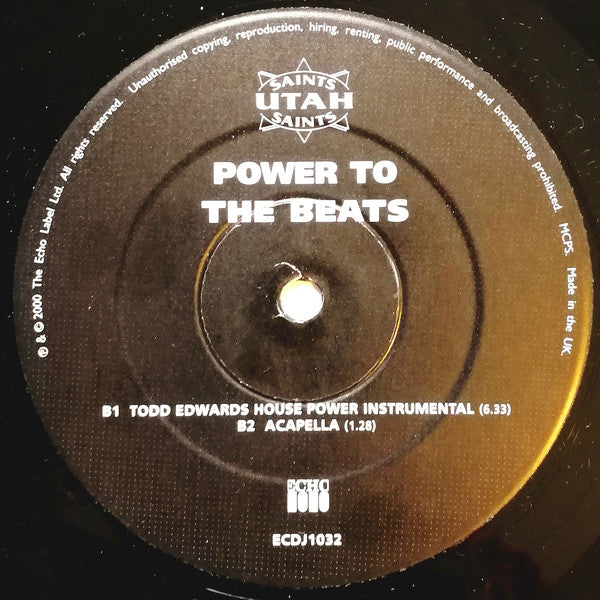 Utah Saints : Power To The Beats (2x12", Promo, 2 o)