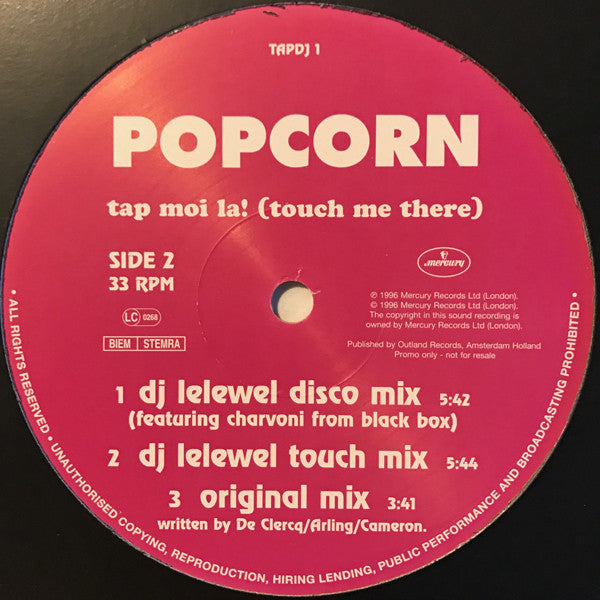 Popcorn (6) : Tap Moi La! (Touch Me There) (12", Promo)