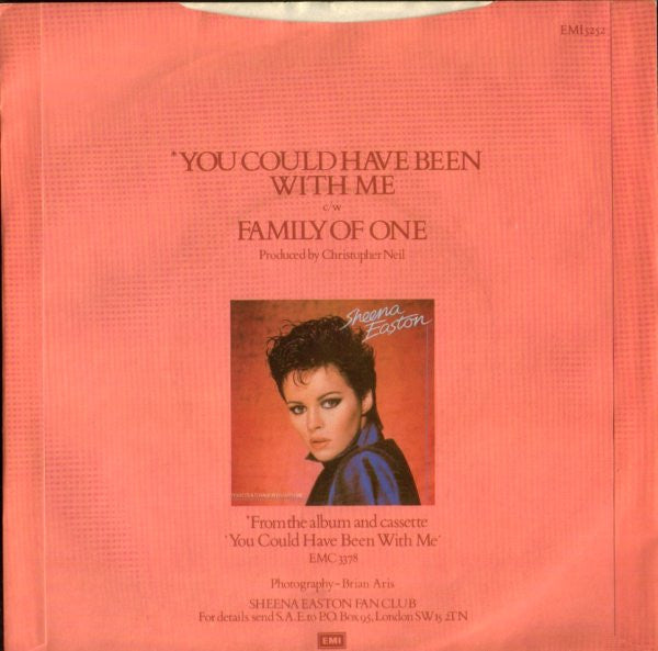 Sheena Easton : You Could Have Been With Me (7", Single)