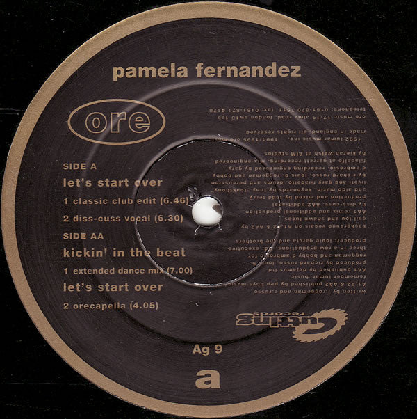 Pamela Fernandez : Let's Start Over / Kickin' In The Beat (12")