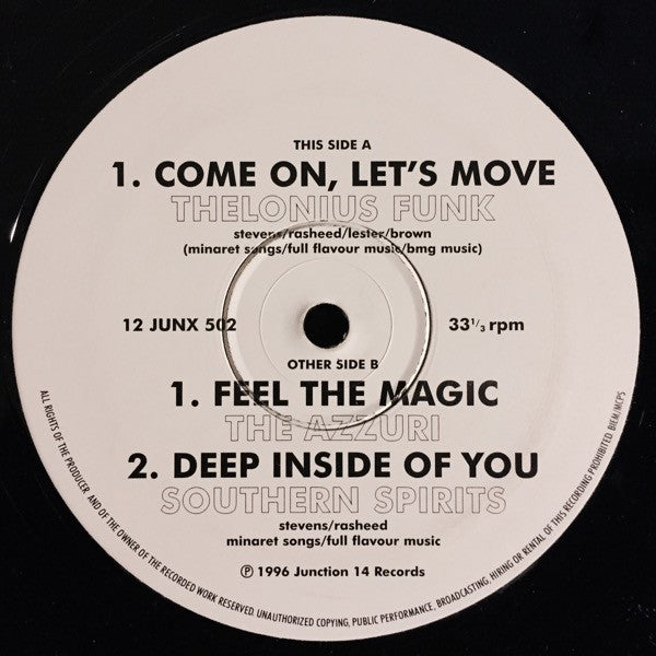 Thelonius Funk / The Azzuri / Southern Spirits : Come On, Let's Move / Feel The Magic / Deep Inside Of You (12")