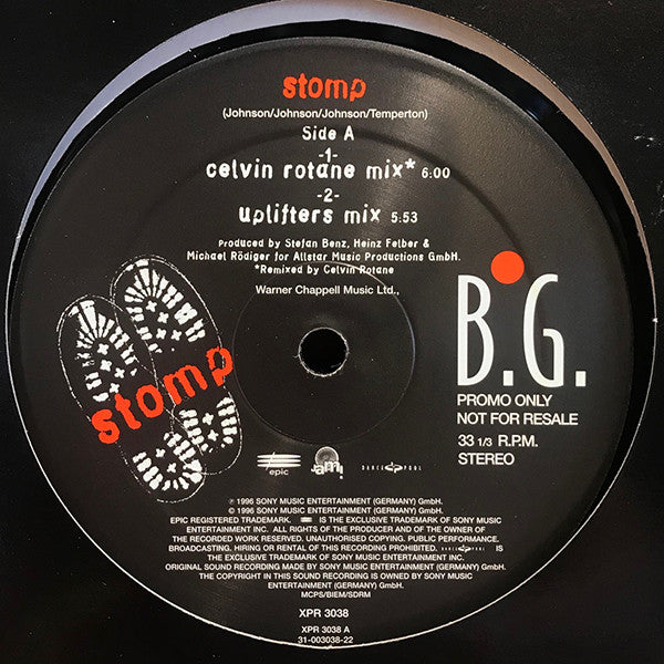 B.G. The Prince Of Rap : Stomp (12", Promo)