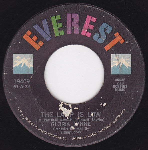 Gloria Lynne : He Needs Me / The Lamp Is Low (7")
