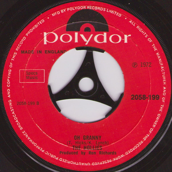 The Hollies : The Baby (7", Single, Pap)