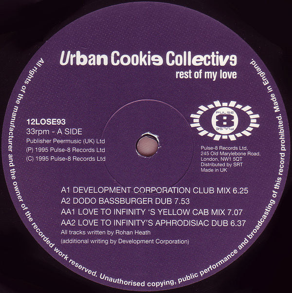 Urban Cookie Collective : Rest Of My Love (12")