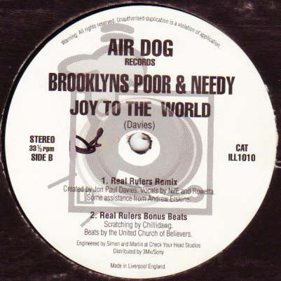 Brooklyn's Poor And Needy : Joy To The World (12")