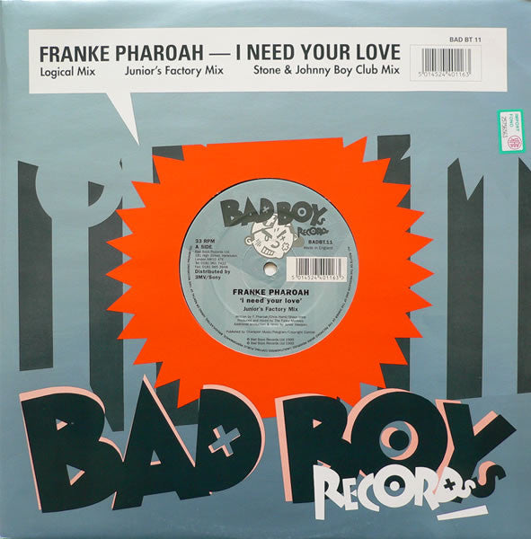 Frankë Pharoah : I Need Your Love (12")