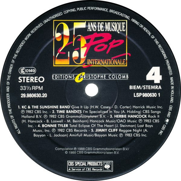 Various : 25 Ans De Musique De Pop 1983 (2xLP, Comp)
