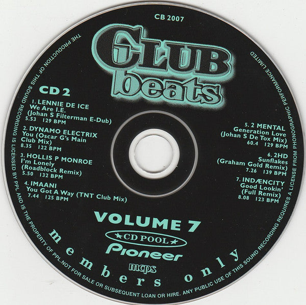 Various : Club Beats (Series 2 Volume 7) (2xCD, Comp, Promo)