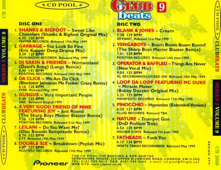 Various : Club Beats (Series 2 Volume 9) (2xCD, Comp, Promo)
