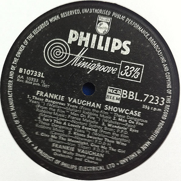 Frankie Vaughan : Frankie Vaughan Showcase (LP, Album)