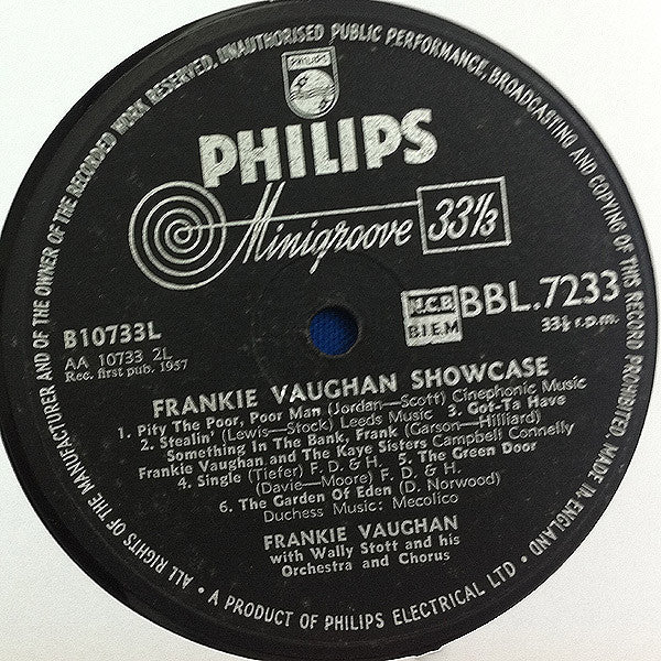 Frankie Vaughan : Frankie Vaughan Showcase (LP, Album)
