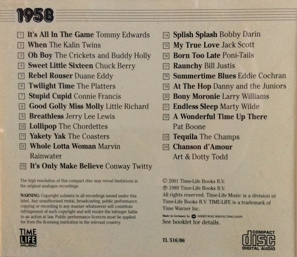 Various : 1958 (CD, Comp, RE, RM)