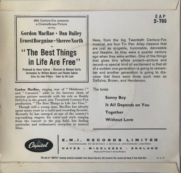 Gordon MacRae : The Best Things In Life Are Free (7", EP)