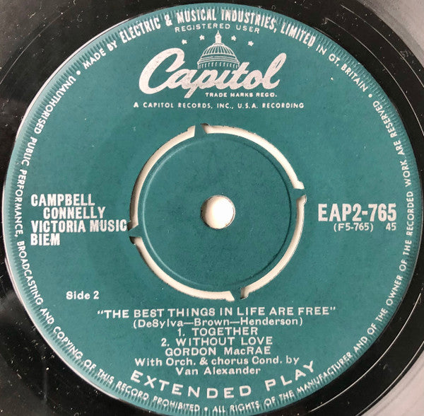 Gordon MacRae : The Best Things In Life Are Free (7", EP)