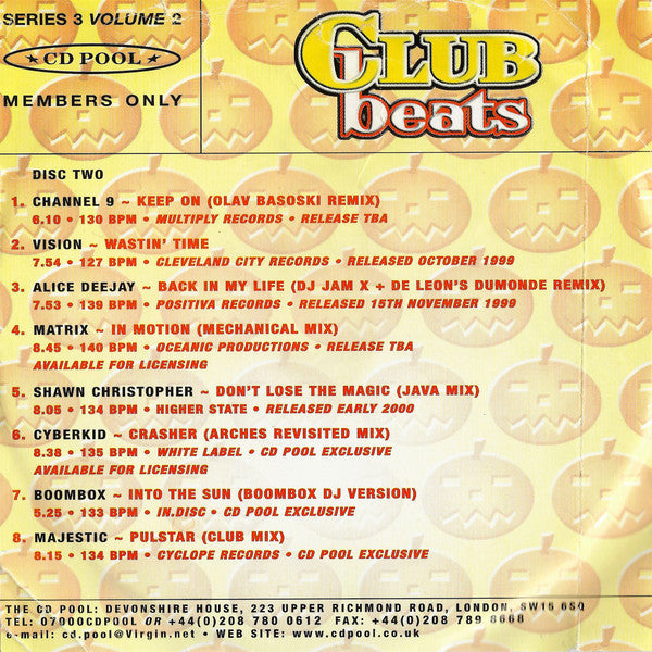 Various : Club Beats (Series 3 Volume 2) (2xCD, Comp, Promo)