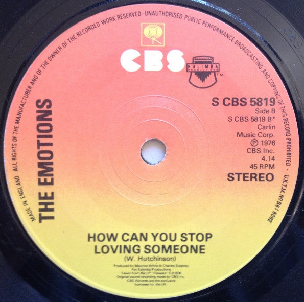 The Emotions : I Don't Wanna Lose Your Love (7", Single, Pap)