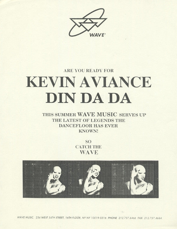 Kevin Aviance : Din Da Da (12", TP, W/Lbl)