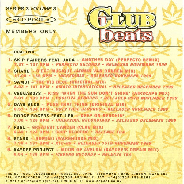 Various : Club Beats (Series 3 Volume 3) (2xCD, Comp, Promo)