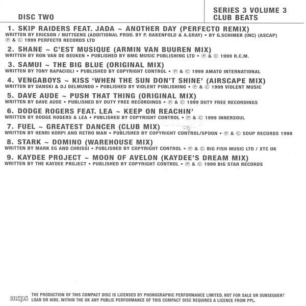 Various : Club Beats (Series 3 Volume 3) (2xCD, Comp, Promo)